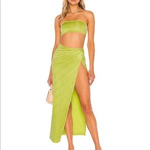 Superdown maxi skirt set in Citron XS